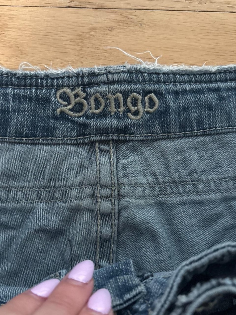 BONGO Women's Blue Flared Jeans with Grommet Waist Belt - Picture 2 of 6
